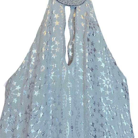 Urban Outfitters Kimchi Blue‎ Corellia Winter Princess Stars Beaded Neck Dress S - Picture 8 of 13